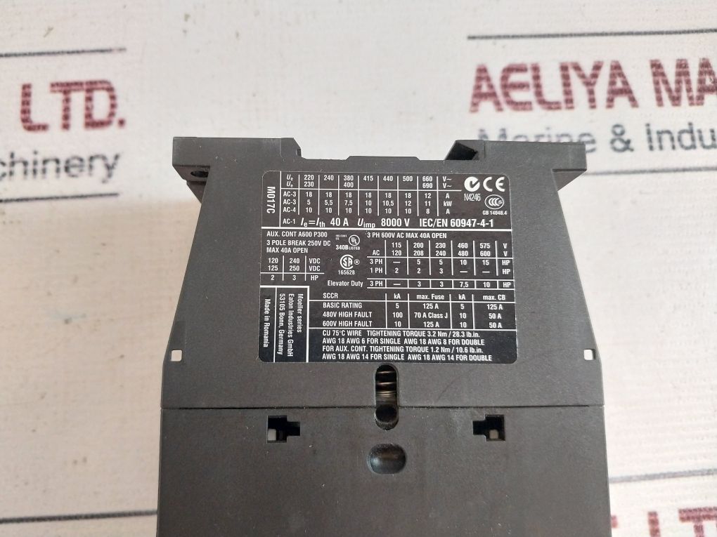 Eaton Dil M17-01 Contactor