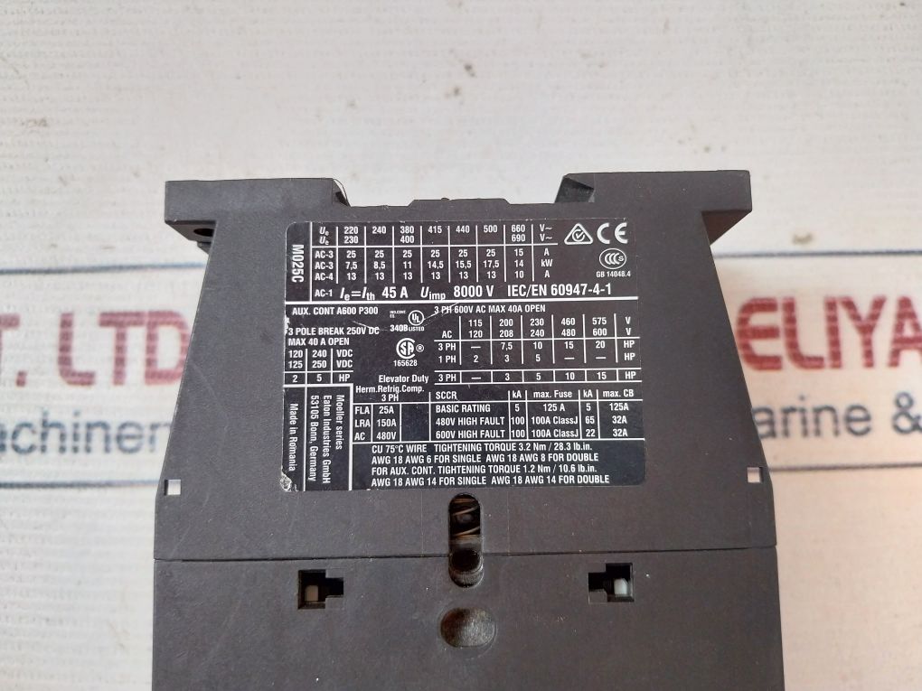 Eaton Dil M25-10 Contactor