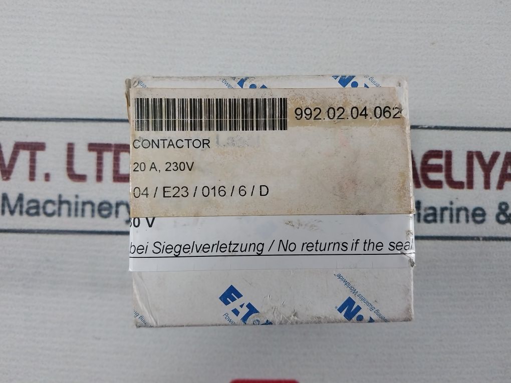 Eaton Dilmp20 Contactor 230V 50Hz/240V 60Hz