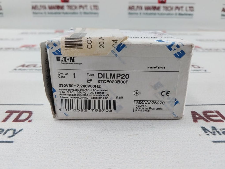 Eaton Dilmp20 Contactor 230V 50Hz/240V 60Hz