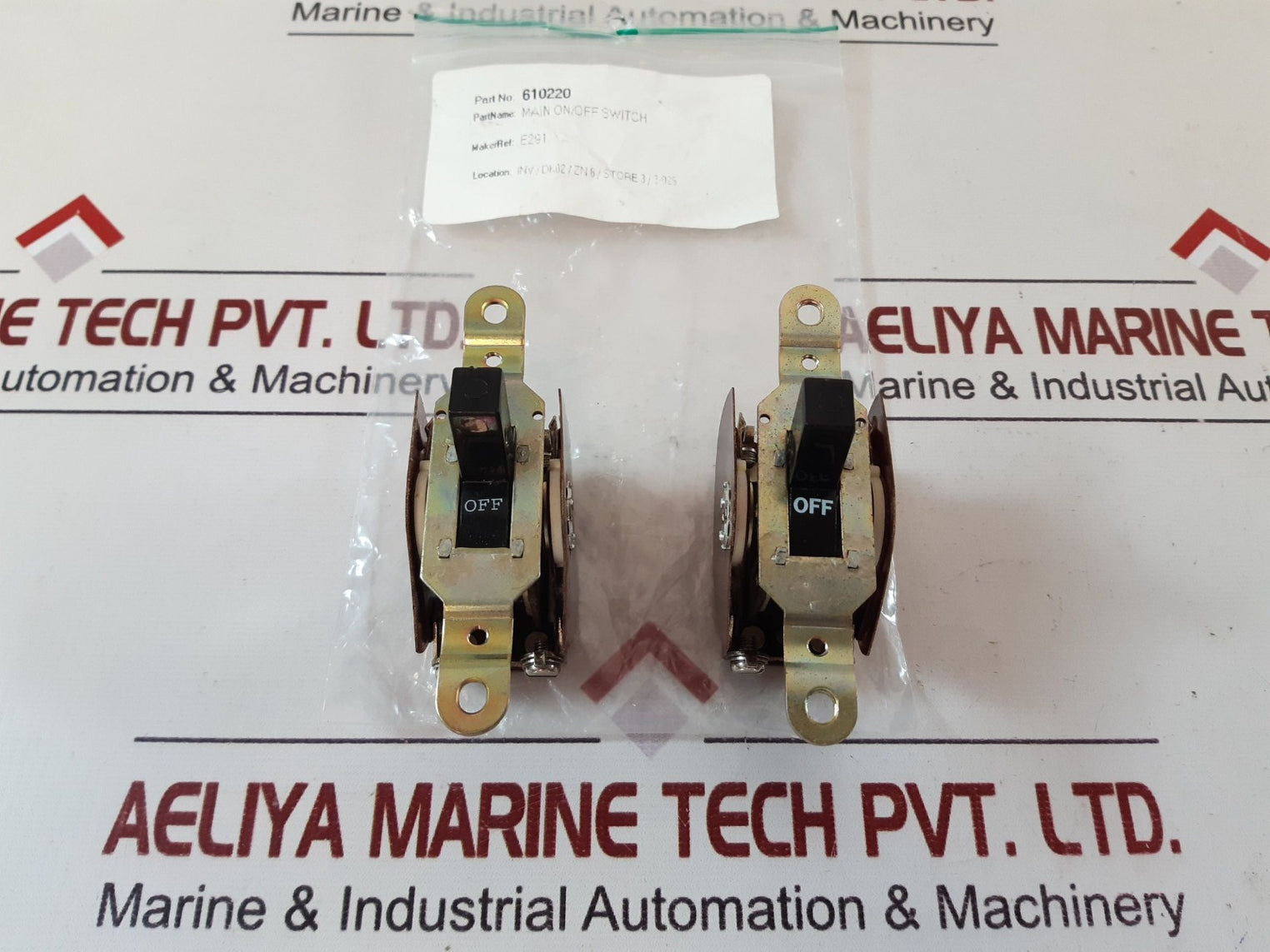 Set Of 2X Eaton E291 Main On/Off Switch 610220
