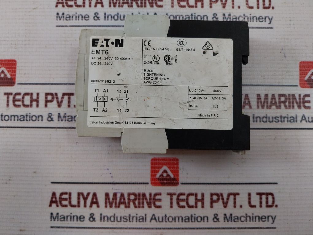 Eaton Emt6 Thermistor Motor Protection Relay Ac-15 3A Ac-14 3A
