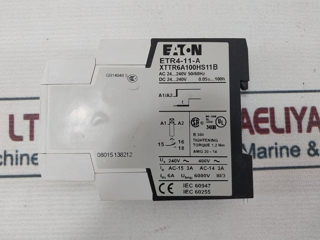 Eaton Etr4-11-a Time Relay 0.05S…100H