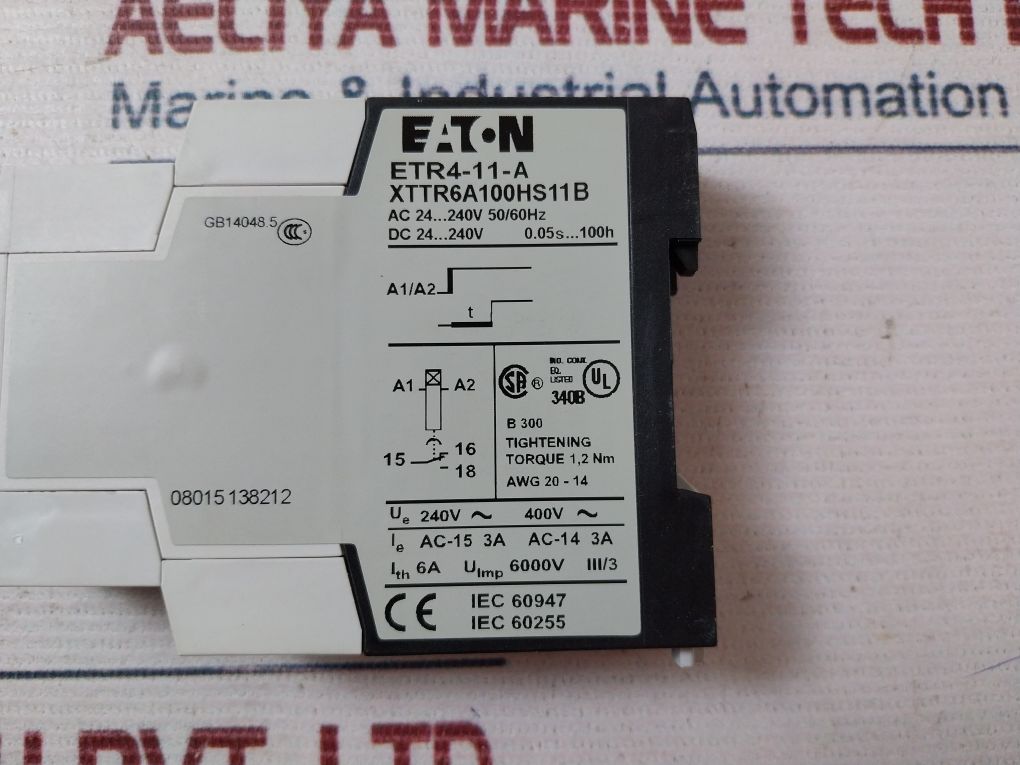 Eaton Etr4-11-a Star-delta Timing Relay