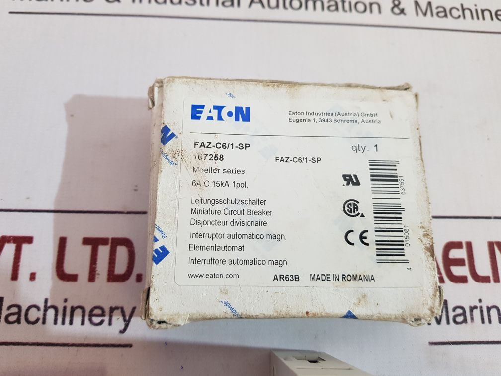 Eaton Moeller Series Faz-c6/1 Miniature Circuit Breaker