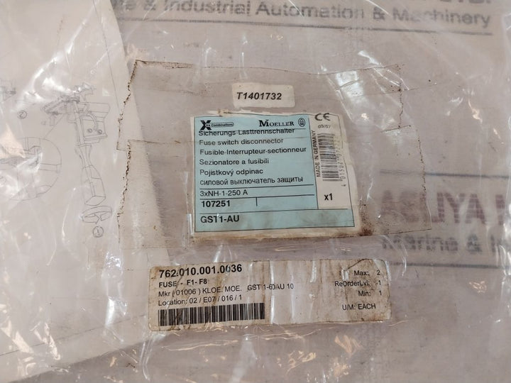 Eaton Gst1-au Fuse Switch Disconnector 250A 23W