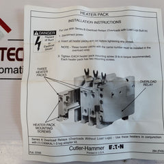 Lot Of 4X Eaton H2108B Heater Pack