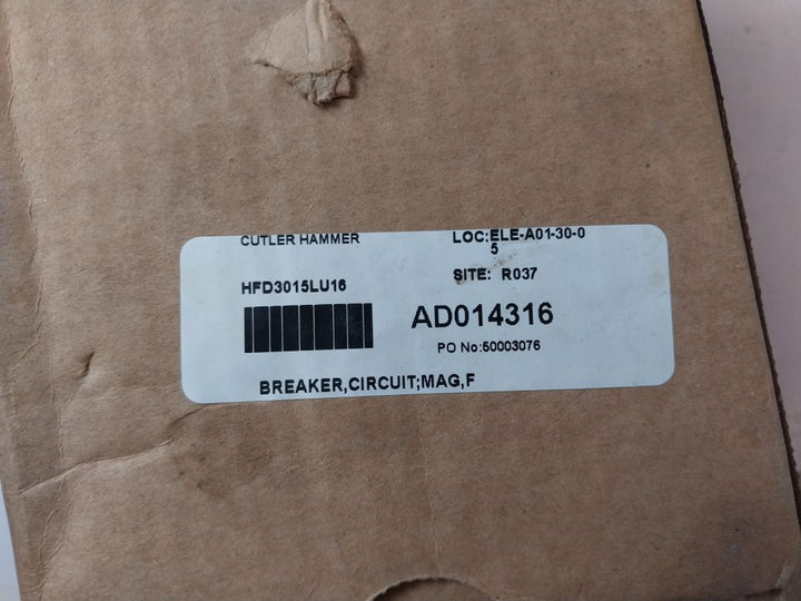 Eaton Hfd3015Lu16 3-p Industrial Circuit Breaker