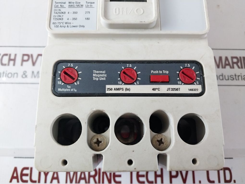 Eaton Jd3250F 3 Poles Circuit Breaker Jd 35K 250 A