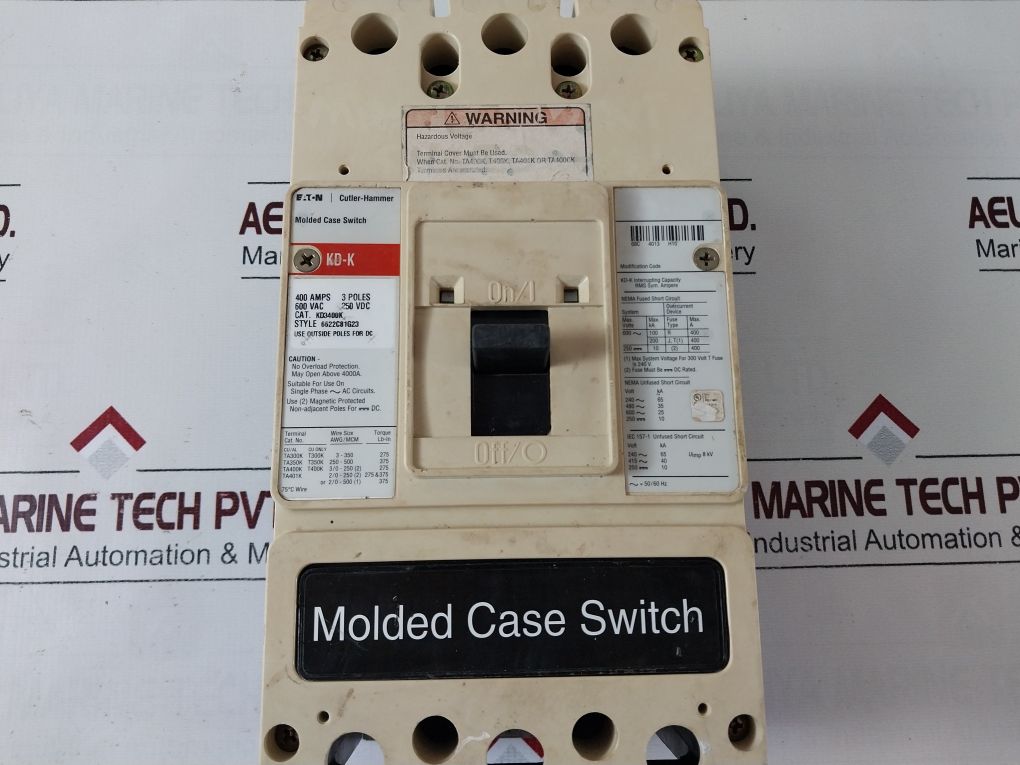 Eaton Cutler-hammer Kd3400K 6622C81G23 Molded Case Switch