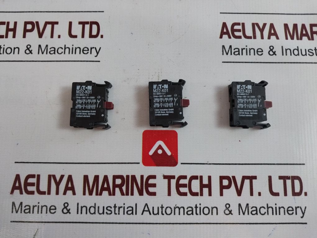 Lot Of 3X Eaton M22-k01 Contact Block