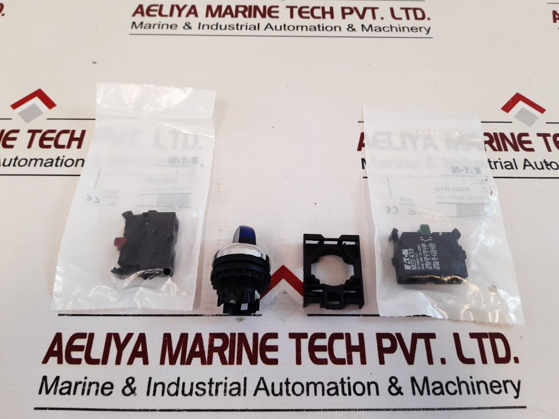 Eaton M22-k10 Contact Block With Modular Pushbutton Switch Set
