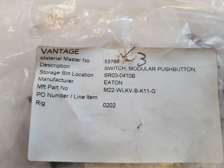 Eaton M22-k10 Contact Block With Modular Pushbutton Switch Set
