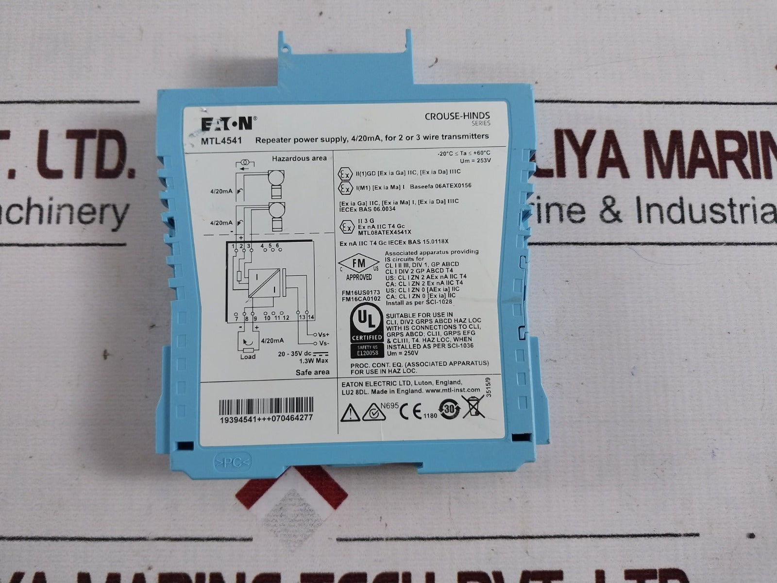 Eaton Mtl4541 Repeater Power Supply