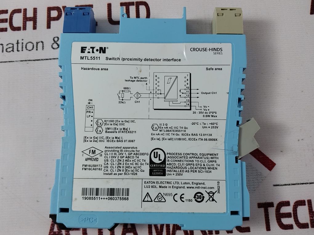 Eaton Mtl5511 Switch/Proximity Detector Interface