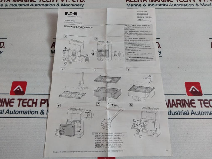 Eaton Nzm4-xhbr Main Switch Assembly Kit Red/Yellow
