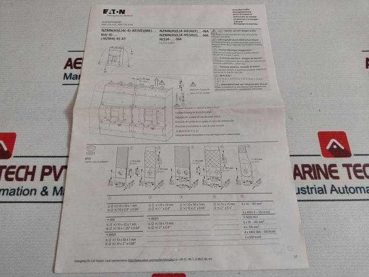 Eaton Nzm4-xhbr Main Switch Assembly Kit Red/Yellow