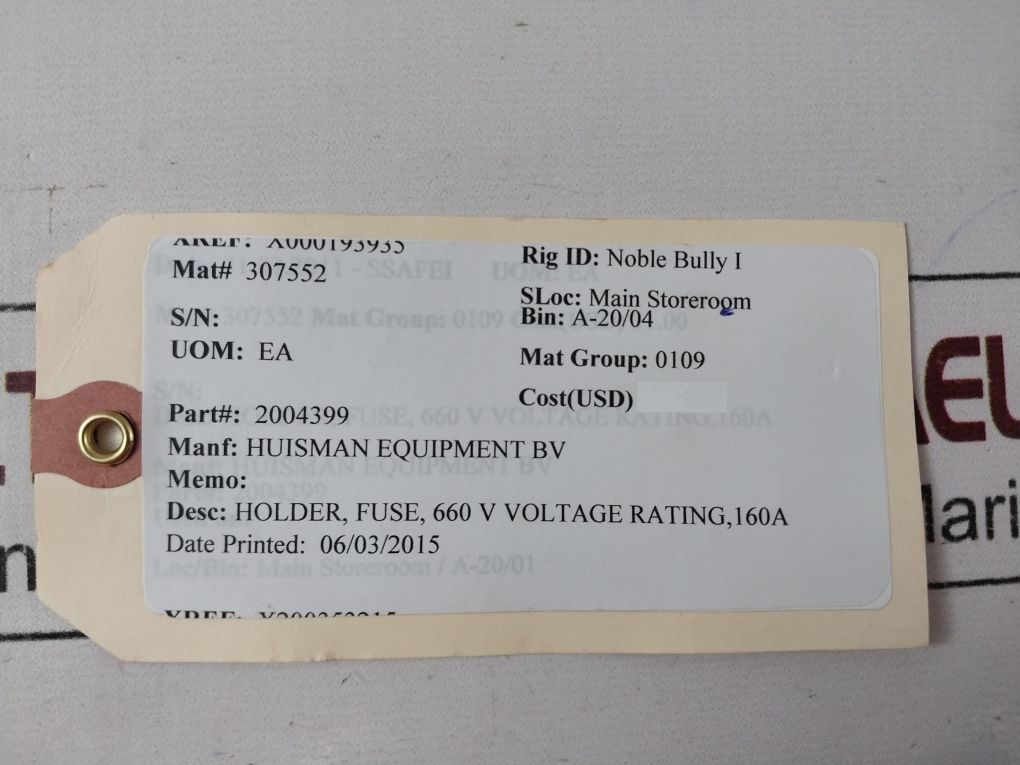 Eaton/Huisman P185-00 Holder Fuse