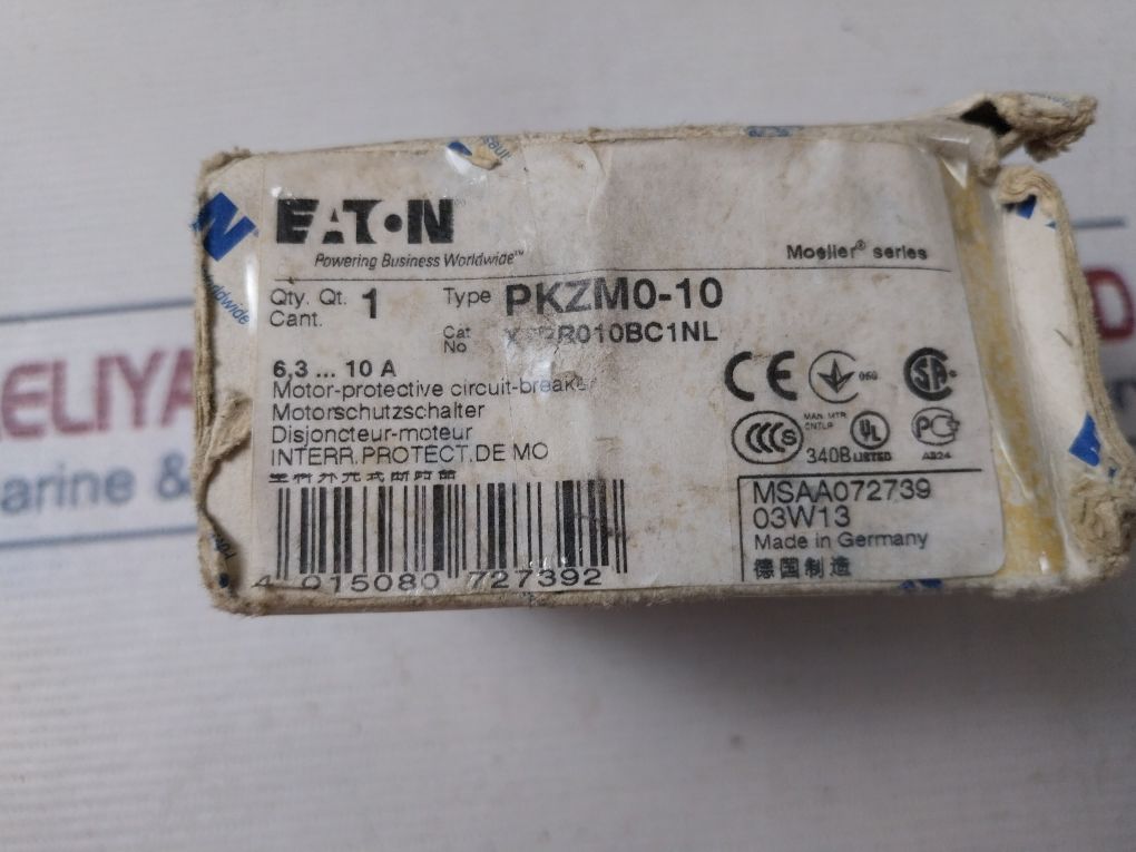 Eaton Pkzm0-10 Motor-protective Circuit-breaker Xtpr010Bc1