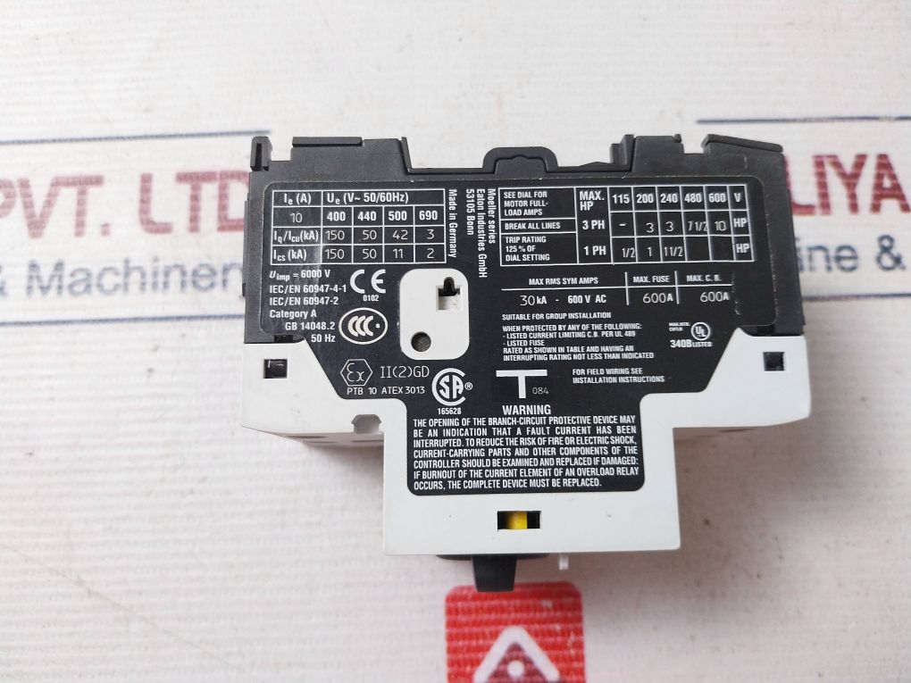 Eaton Pkzm0-10 Motor-protective Circuit-breaker Xtpr010Bc1