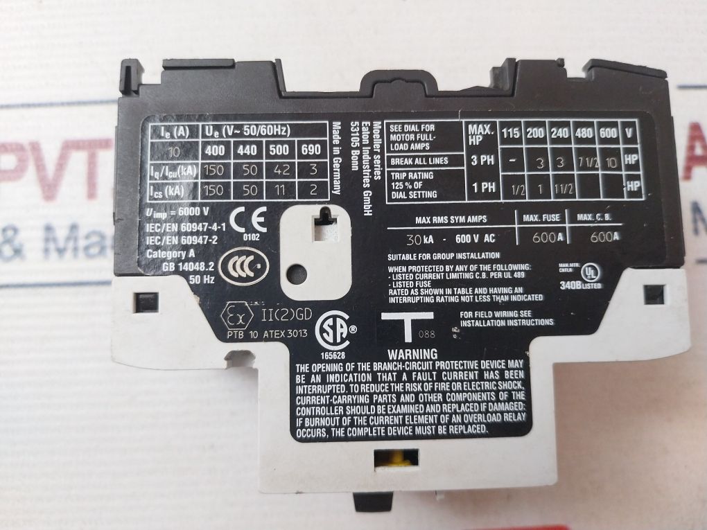 Eaton Pkzm0-10 Motor Protection Circuit Breaker