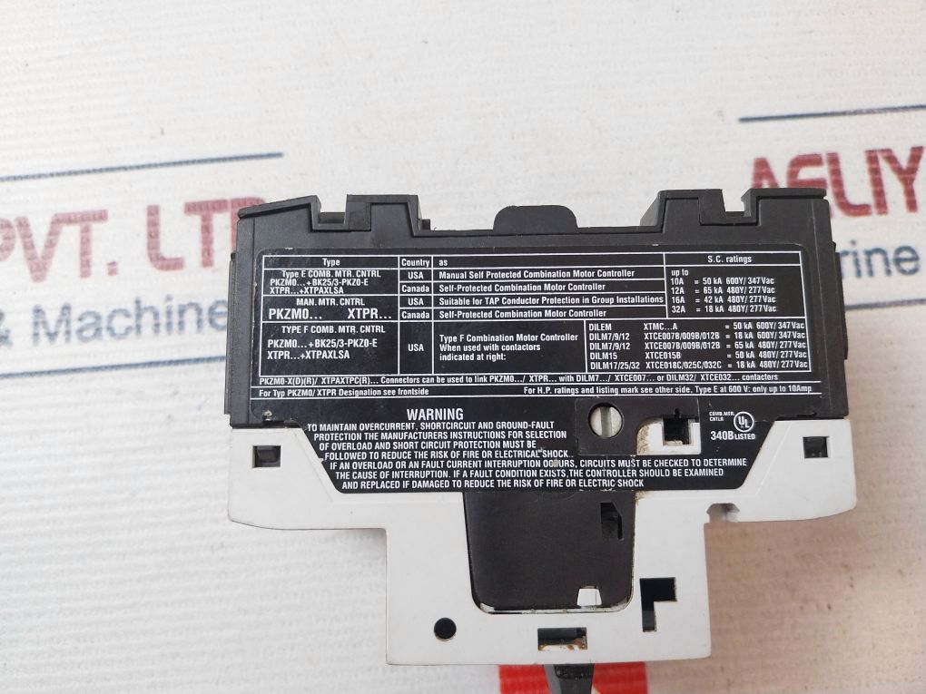 Eaton Pkzm0-10 Motor Protection Circuit Breaker