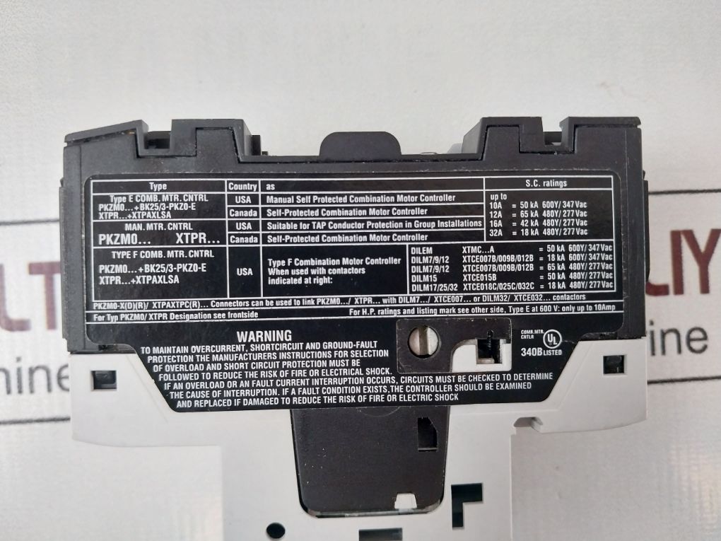 Eaton Pkzm0-16/Ak Motor-protective Circuit-breaker Xtpr016Bc1