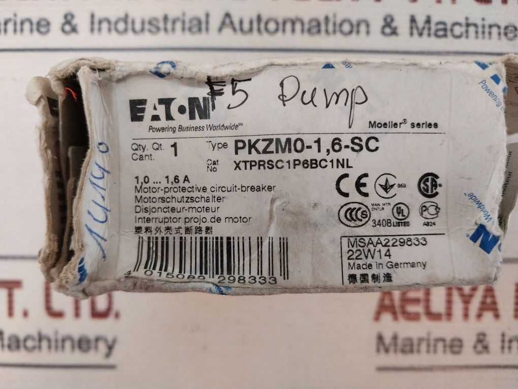 Eaton Pkzm0-1,6-sc Motor-protective Circuit-breaker 50Hz