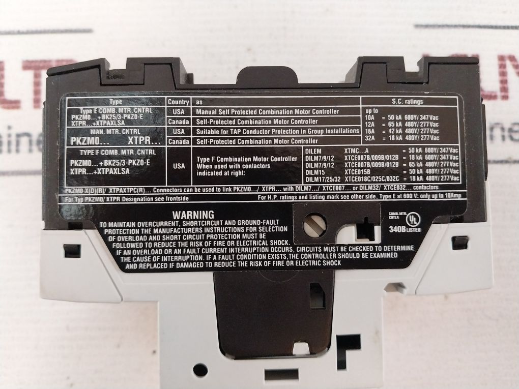 Eaton Pkzm0-1,6-sc Motor-protective Circuit-breaker 50Hz