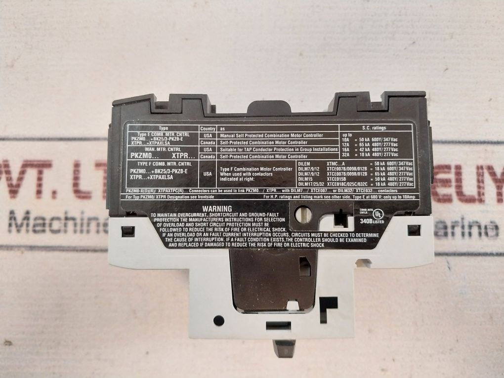 Eaton Pkzm0-1 Motor-protective Circuit-breaker Xtpr001Bc1