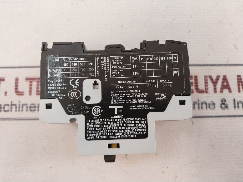 Eaton Pkzm0-1 Motor-protective Circuit-breaker Xtpr001Bc1