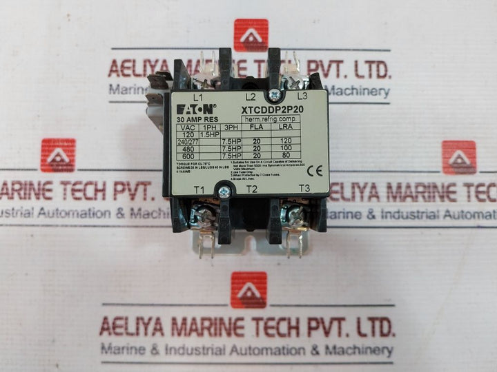 Eaton Xtcddp2P20 Contactor W/ Micro Switch 5E4 10T105 30Amp 50-60Hz