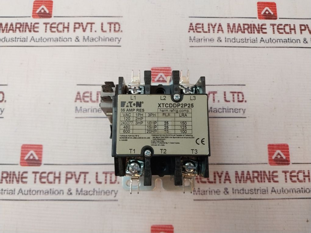 Eaton Xtcddp2P25 Definite Purpose Contactors 660V 50/60Hz