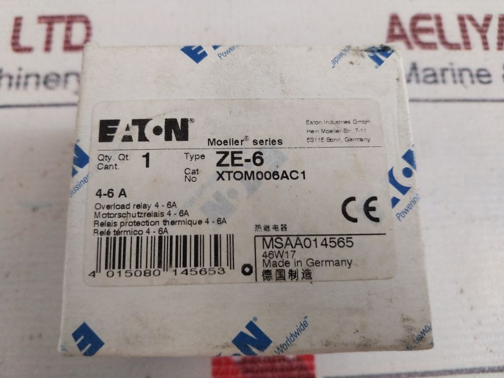 Eaton Xtom006Ac1 Thermal Overload Relay 4-6A