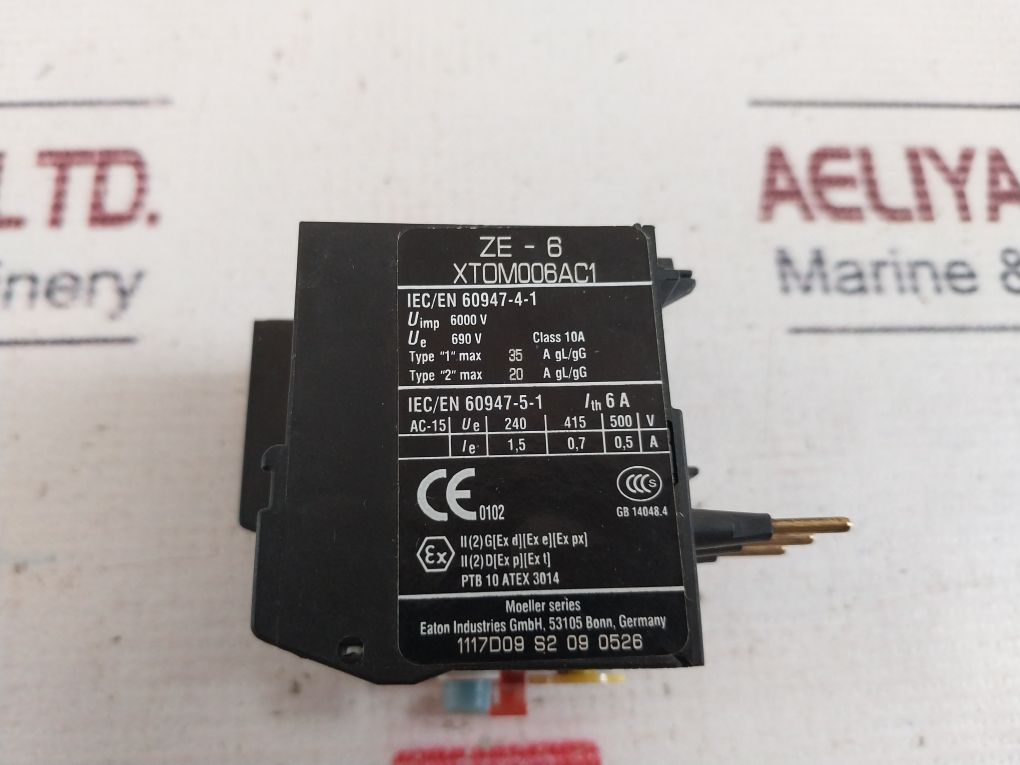 Eaton Xtom006Ac1 Thermal Overload Relay 4-6A