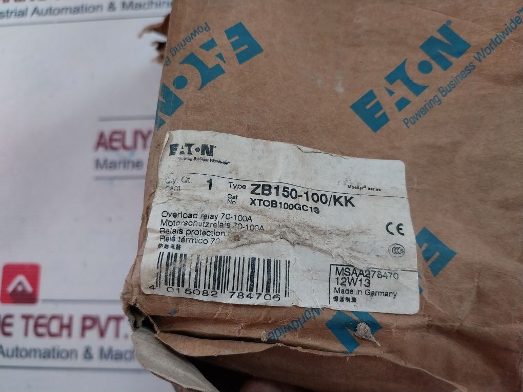 Eaton Zb150-100Kk Thermal Overload Relay 70-100A
