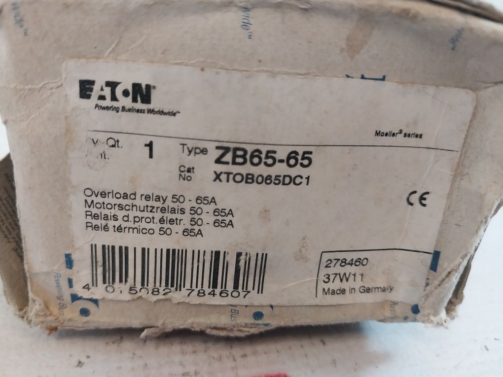 Eaton Zb65-65 Thermal Overload Relay Xtob065Dc1