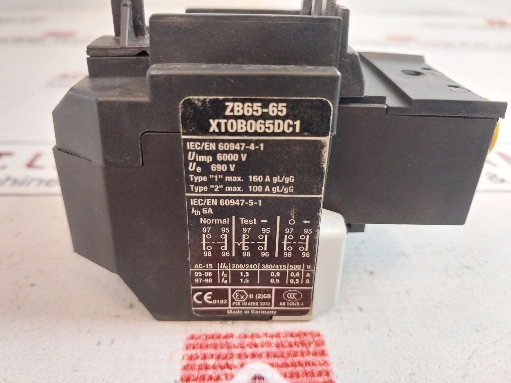 Eaton Zb65-65 Thermal Overload Relay Xtob065Dc1