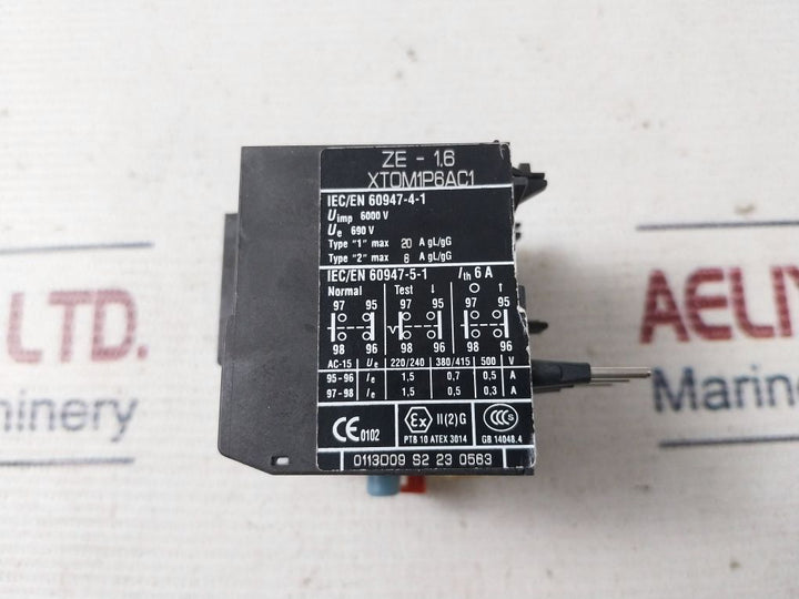 Eaton Ze-1.6 Xtom1P6Ac1 Overload Relay 1-1.6A