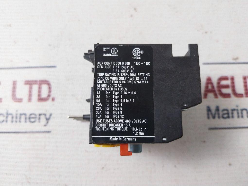 Eaton Ze-1.6 Xtom1P6Ac1 Overload Relay 1-1.6A