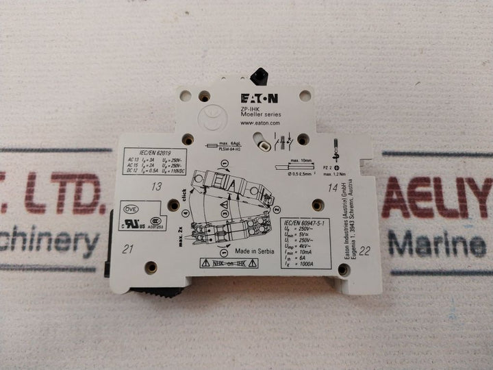 Eaton Zp-ihk Circuit Breaker 10Ma