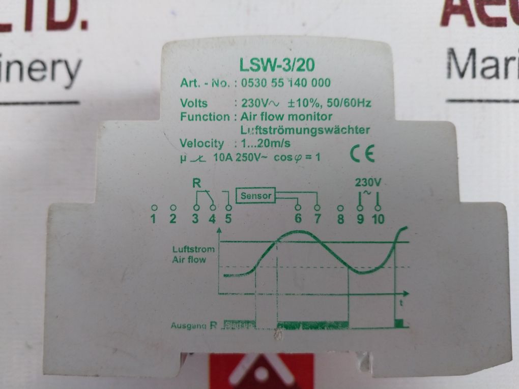 Eberle Lsw-3/20 Air Flow Monitor 0530 55 140 000