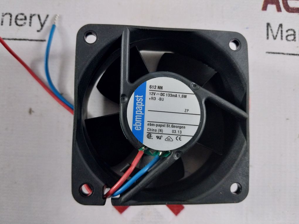 Ebm-papst 612 Nn Axial Fan 12V 133Ma 1,6W