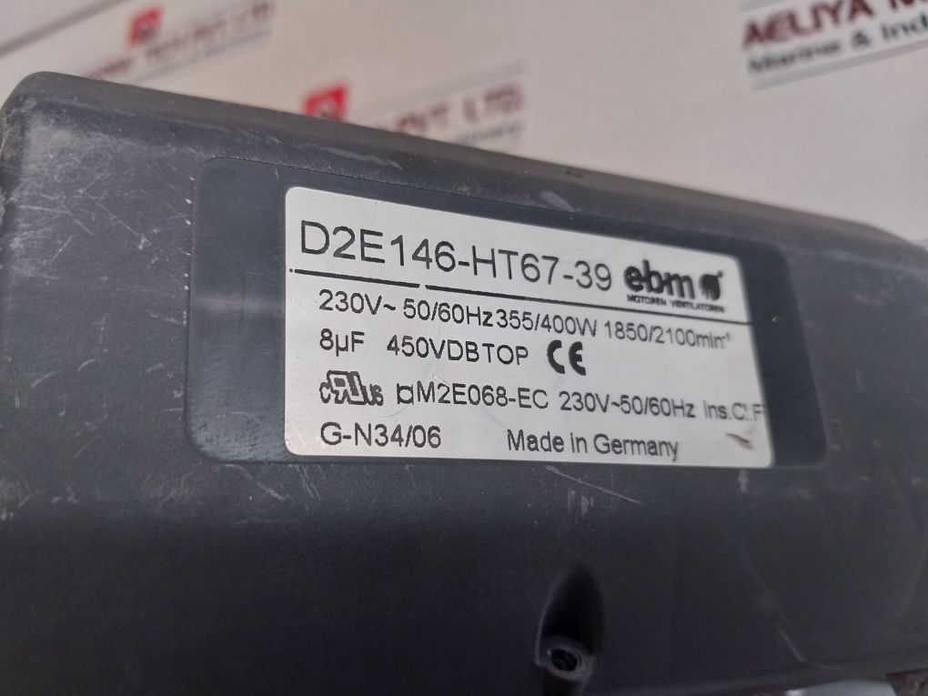 Ebm D2E146-ht67-39 Blower Fan 230V~ 50/60Hz