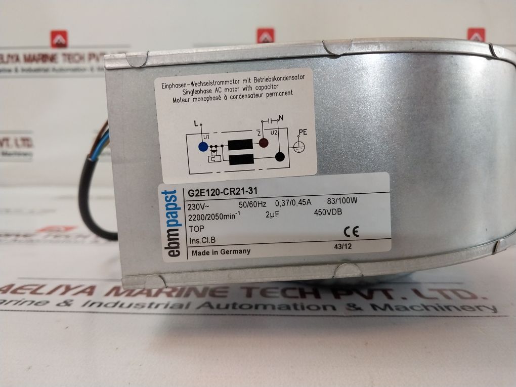 Ebmpapst G2E120-cr21-31 Centrifugal Turbo Blower Fan 230V 50/60Hz
