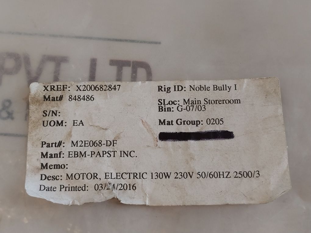 Ebmpapst M2E068-df13-79 Blower /Ac Centrifugal Motor