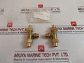 Lot Of 3X Econ 1/2” Bsp Brass Gauge Tube Support