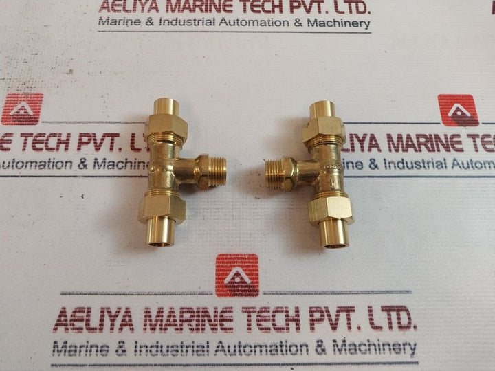 Lot Of 3X Econ 1/2” Bsp Brass Gauge Tube Support