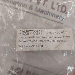 Econosto Dn32 Check Valve Steel Disc