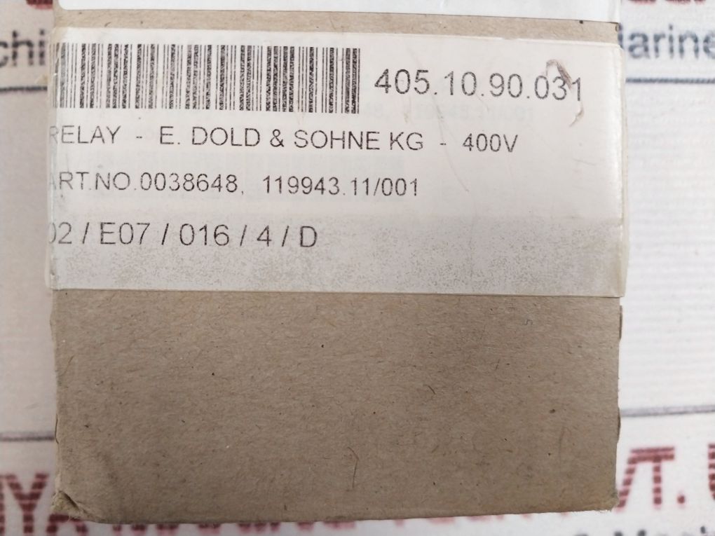 Eds Dold Aa9943.11/001 Undervoltage Relay